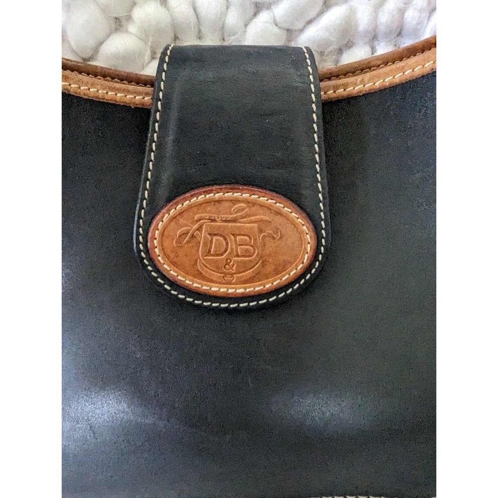Vintage Dooney & Bourke Mini Hobo Purse Black And Tan Nice Condition - Picture 5 of 16